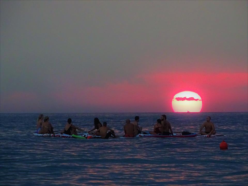 paddle surf sup tramonto